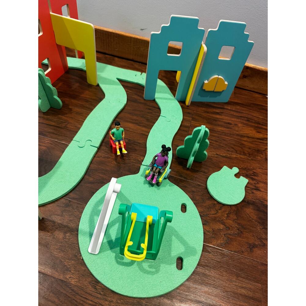 Lovevery Wooden Foam Modular Village Pathway Swing Wheelchair Boy Girl Set *READ - Picture 9 of 9